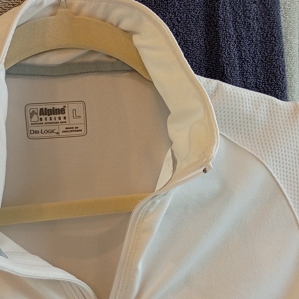 Alpine 1/4 zip design Dri Logic Size L White - Picture 3 of 9